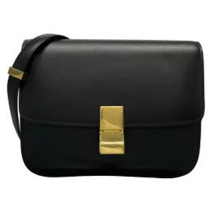 Celine Classic Box Flap Bag smooth calfskin leather Black